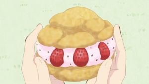 桜Trick3話のイチゴシュークリームのアニメ画像