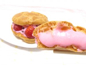 桜Trick第3話イチゴのシュークリームをリアル再現した中身の画像