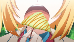 アニメクロックワーク・プラネット第5話でマリーが食べているシーン