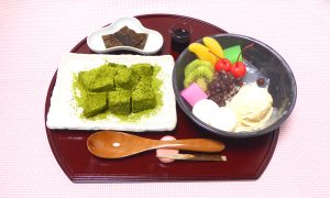 抹茶わらび餅とミニあんみつのセット リアル再現