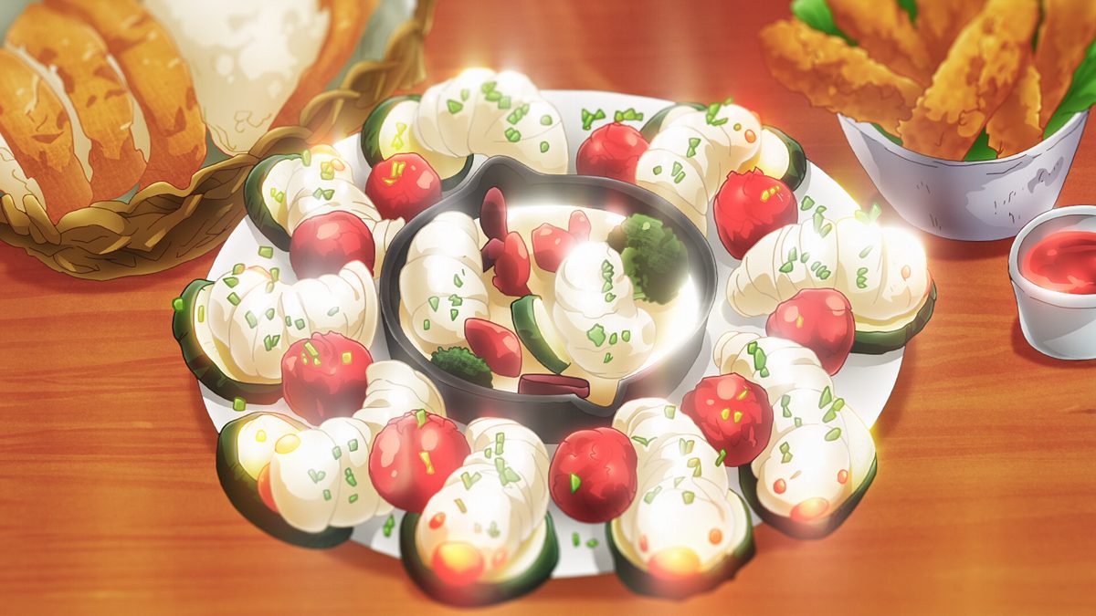 アニメプリンスセスコネクト第3話の虫料理画像