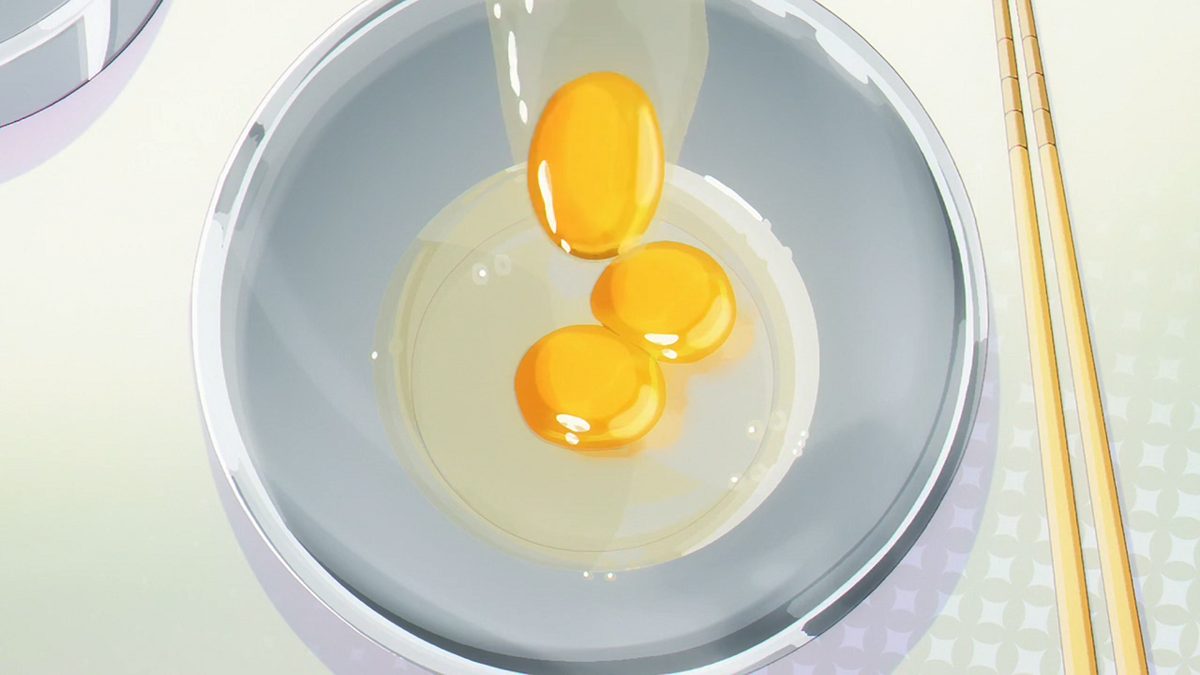 卵を割り入れる